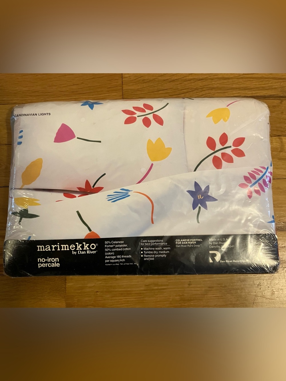 Vintage Marimekko Dan River Floral Double Flat Sheet